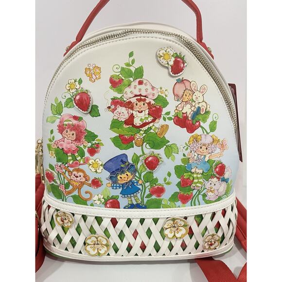 New Garden Strawberry Shortcake Boxed Lunch Exclusive Mini Backpack w Coin Purse - Picture 4 of 15